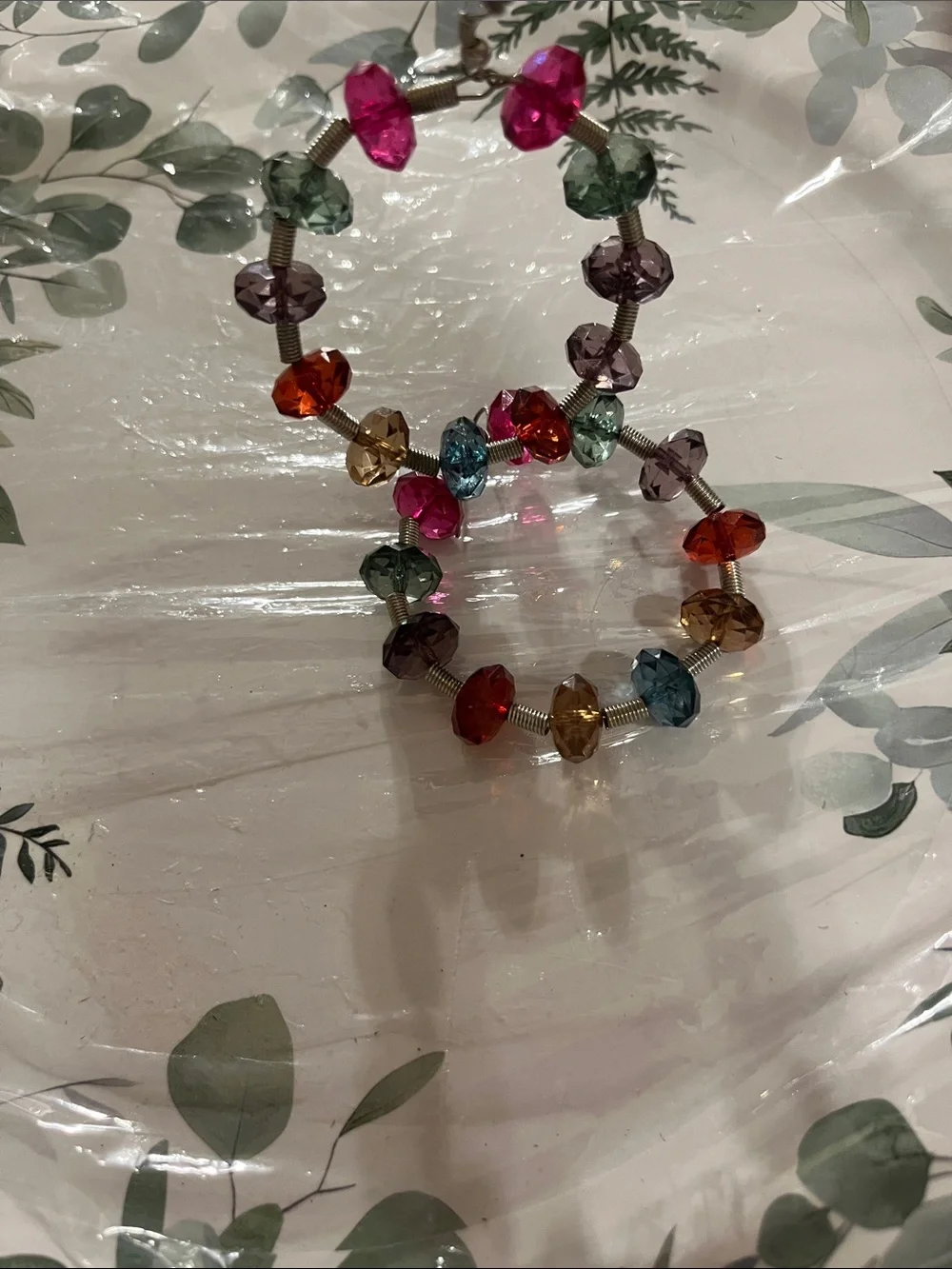 Multicolor Beaded Hoop Earrings - Women Jewelry